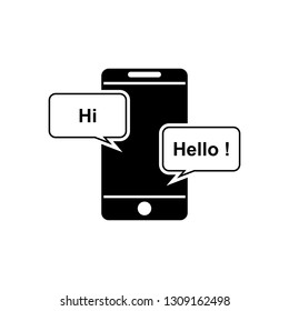 Mobile icon. Conversation. Chat icon . sign design