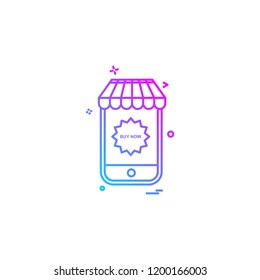 Mobile icon design vector 