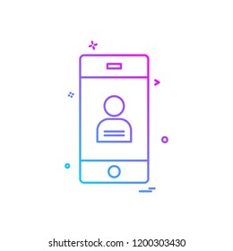 Mobile icon design vector