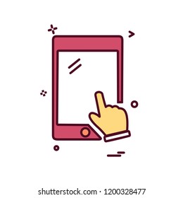 Mobile icon design vector
