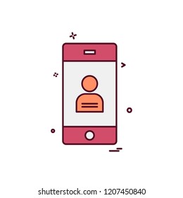Mobile icon design vector