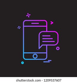 Mobile icon design vector