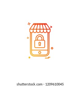 Mobile icon design vector 