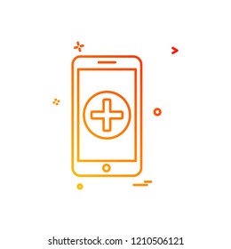Mobile icon design vector