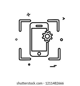 Mobile icon design vector