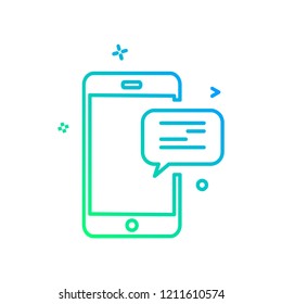 Mobile icon design vector