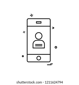 Mobile icon design vector