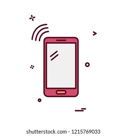 Mobile icon design vector