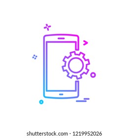 Mobile icon design vector