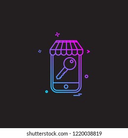 Mobile icon design vector 