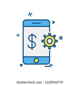 Mobile icon design vector