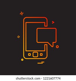 Mobile icon design vector