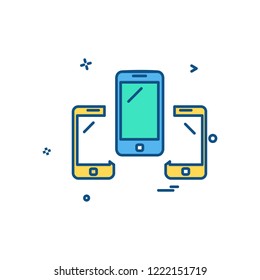 Mobile icon design vector
