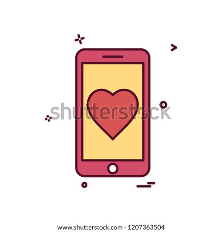 Mobile icon design vector