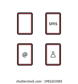 Mobile icon. Device icon. Using mobile concept. Can be used for advertising and banner purposes. Vector EPS 10.