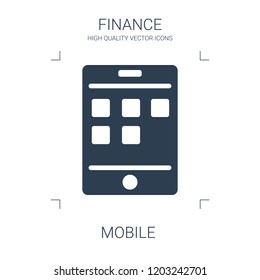 mobile icon. high quality filled mobile icon on white background. from finance collection flat trendy vector mobile symbol. use for web and mobile