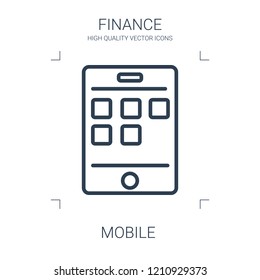 mobile icon. high quality line mobile icon on white background. from finance collection flat trendy vector mobile symbol. use for web and mobile