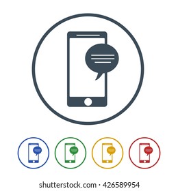Mobile icon isolated on white background. vector illustration icon
