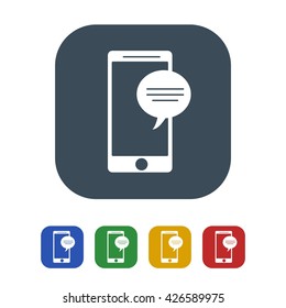 Mobile icon isolated on white background. vector illustration icon
