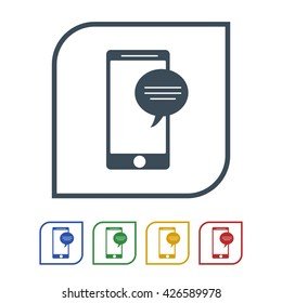 Mobile icon isolated on white background. vector illustration icon
