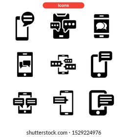 mobile icon isolated sign symbol vector illustration - Collection of high quality black style vector icons
