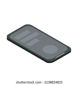un icono móvil en diseño isométrico 