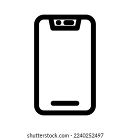 mobiles Symbol oder Logo einzeln auf Zeichen, Vektorgrafik - hochwertige Vektorsymbole mit schwarzem Hintergrund
