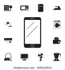 Mobile icon on white background on white background