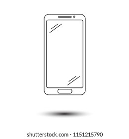 Mobile icon on white background vector illustration.