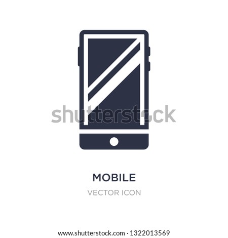 mobile icon on white background. Simple element illustration from Blogger and influencer concept. mobile sign icon symbol design.