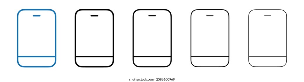 Mobile icon Outline vector logo for web ui