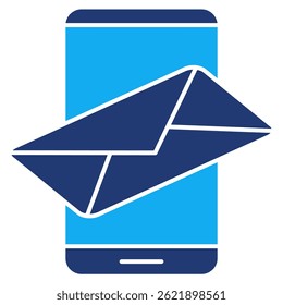 Mobile icon represented by Mobile symbol Dualtone style.