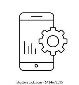 Mobile icon. Seo analytics concept vector icon.