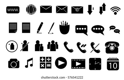 mobile icon set