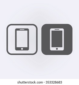 Mobile icon set . Vector illustration