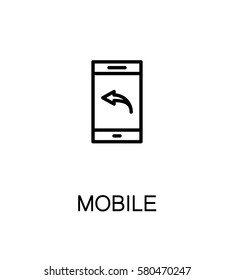 Mobile icon. Single high quality outline symbol for web design or mobile app. Thin line sign for design logo. Black outline pictogram on white background