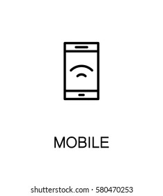 Mobile icon. Single high quality outline symbol for web design or mobile app. Thin line sign for design logo. Black outline pictogram on white background
