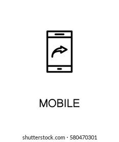 Mobile icon. Single high quality outline symbol for web design or mobile app. Thin line sign for design logo. Black outline pictogram on white background