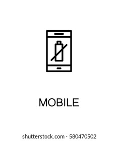 Mobile icon. Single high quality outline symbol for web design or mobile app. Thin line sign for design logo. Black outline pictogram on white background