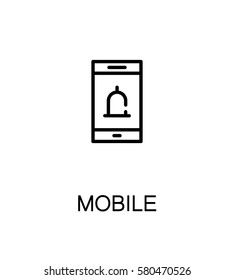 Mobile icon. Single high quality outline symbol for web design or mobile app. Thin line sign for design logo. Black outline pictogram on white background