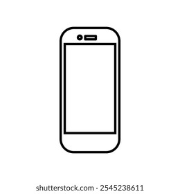 Mobile Icon Einzeilige Vektorgrafik-Set mit einer dünnen Linie