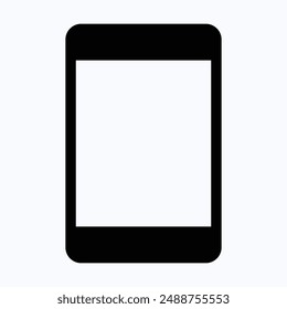 Mobile Icon. Smartphone Vector Icon. Isolated Silhouette Vector Icon.