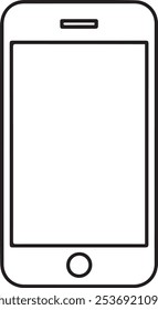Mobile icon vector art outline.
