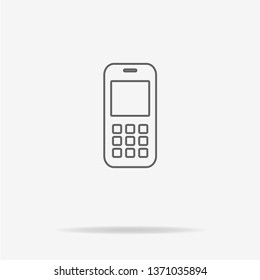 Mobile icon. Vector concept illustration for design.