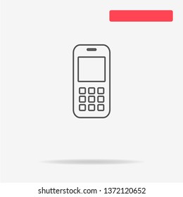 Mobile icon. Vector concept illustration for design.