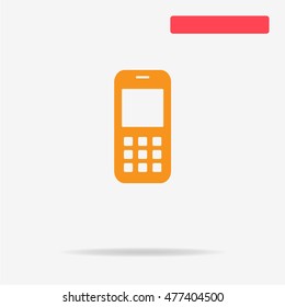 Mobile icon. Vector concept illustration for design.
