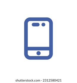 Mobile icon vector. Mobile flat style isolated on a white background - stock vector.
