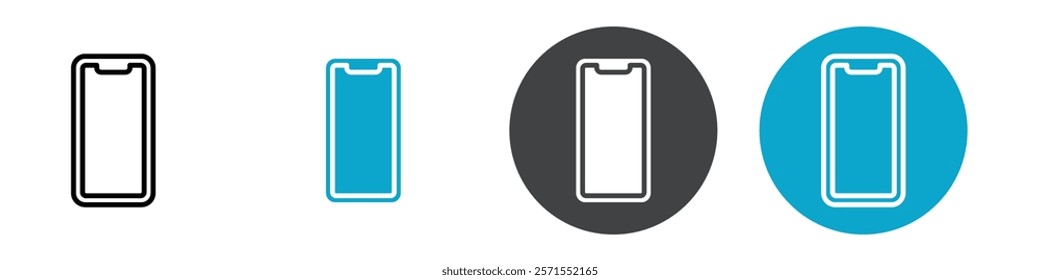 mobile icon Vector illustration in black