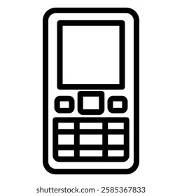 mobile icon Vector illustration in black