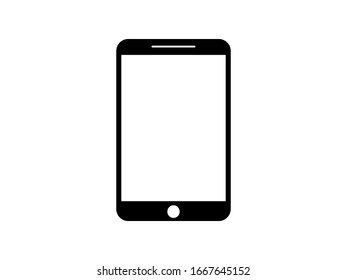 mobile icon vector, illustration of a smartphone screen with a simple round, smartphone icon